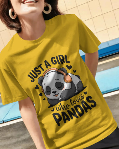Panda T-Shirt for Girls | Just A Girl Who Loves Pandas – BhaariGear® - BhaariGear