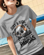 Panda T-Shirt for Girls | Just A Girl Who Loves Pandas – BhaariGear® - BhaariGear
