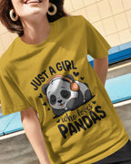 Panda T-Shirt for Girls | Just A Girl Who Loves Pandas – BhaariGear® - BhaariGear