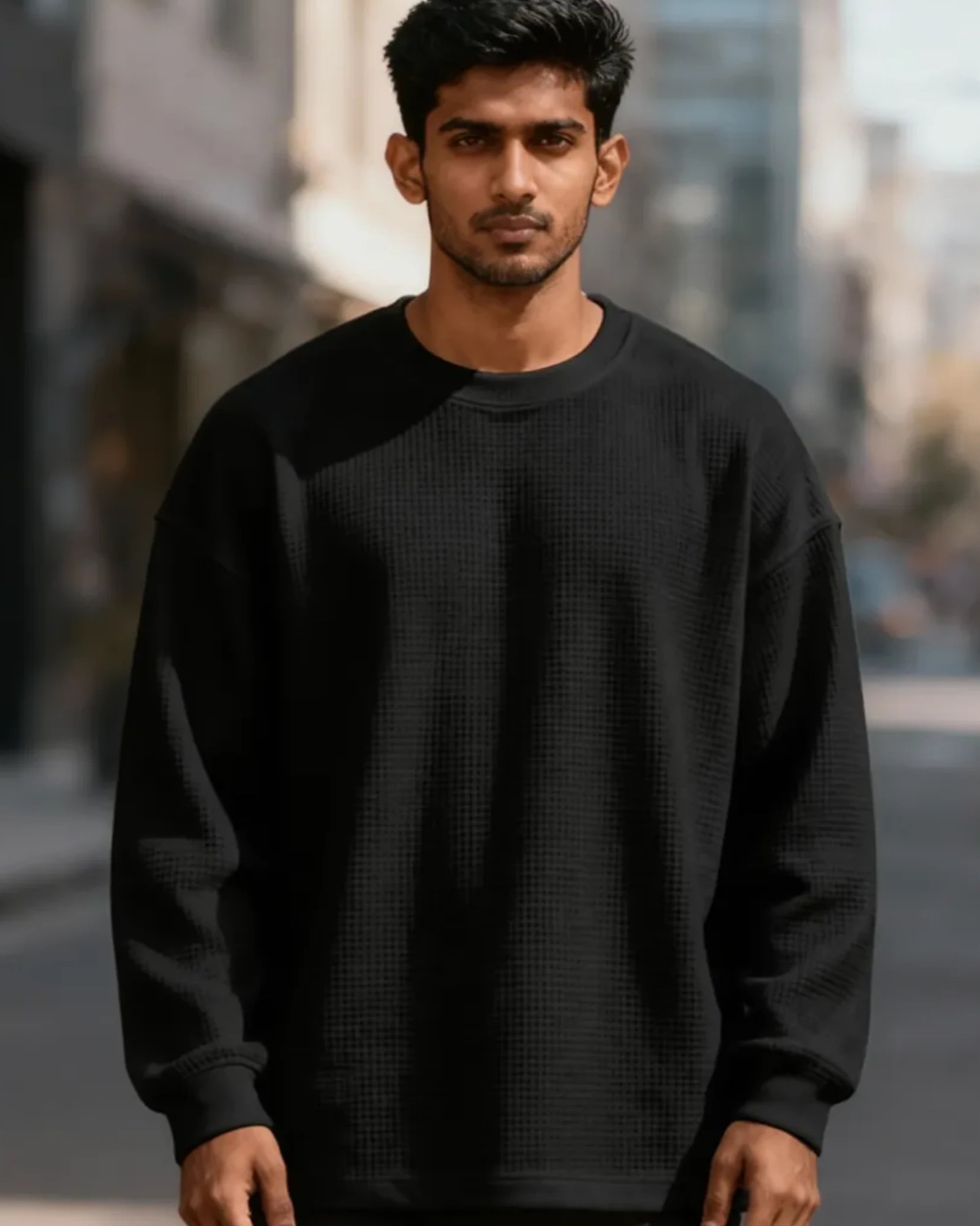 No Comfort Zone Waffle Knit Oversized T Shirt – BhaariGear®