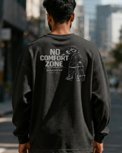 No Comfort Zone Waffle Knit Oversized T Shirt – BhaariGear®