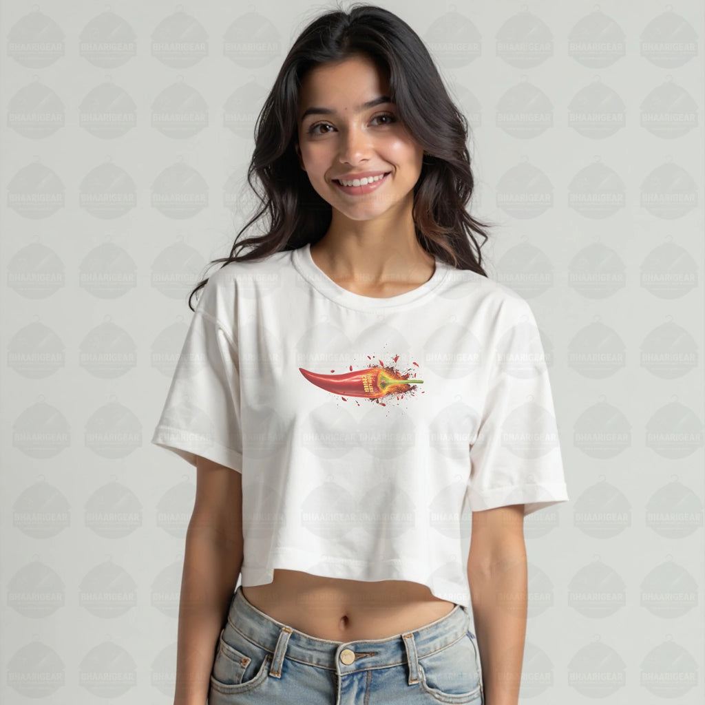 Hot Like Chilli Crop Top – Fiery Bold Streetwear - BhaariGear